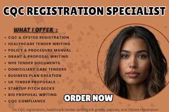 do cqc registration, healthcare tender writing, uk grants, policies, and ofsted