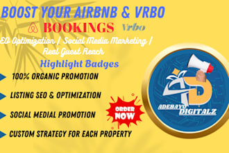 promote your airbnb or vrbo listing with SEO and organic social media marketing