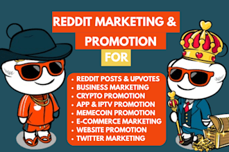 do reddit post for crypto ai website iptv app ecommerce saas product marketing