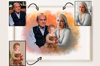 draw a custom portrait from your photo in high resolution