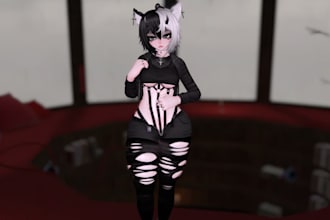 custom vrchat outfit vrchat furry anime avatar vrc avatar vrchat booth in unity