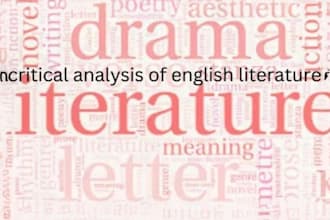 help you in critical literary analysis of english literature