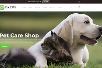 design a professional pet shopify store pet care website