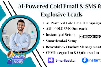 setup instantly reachinbox smartlead ai cold email outreach flows a2p 10dlc