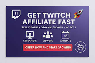 promote your twitch channel and help you reach twitch affiliate fast