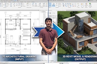 create revit bim 3d model from your floor plan or rendering