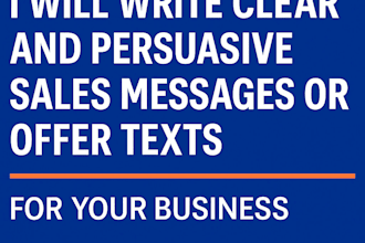 write clear and persuasive sales messages or offer texts for your business