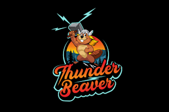 design flawless unique thunder beaver logo