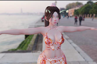 make a custom vrchat avatar, vrc character, 3d model, nsfw avatar, 3d character