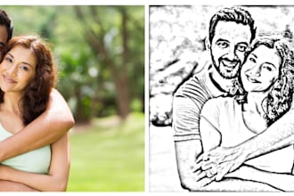 make any kind of creative and perfect color pencil sketch for you