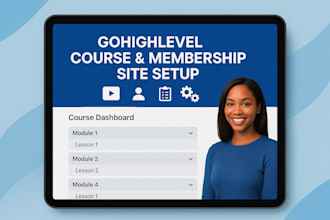 set up gohighlevel membership site and online course area