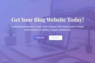 build a modern and responsive blog site, business and personal