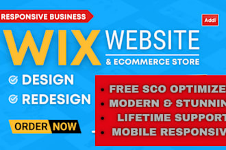 do wix website design, wix ecommerce website and wix redesign
