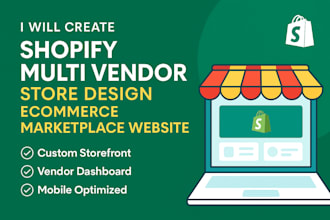create shopify multi vendor store design ecommerce marketplace website