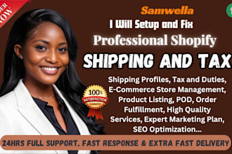setup shopify shipping and tax setup fix shopify shipping duties and bugs, VA