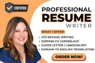 write a professional german lebenslauf, resume review, and bewerbung support