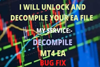 decompile, recompile forex ea file, unlock and indictor source