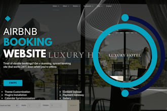 design hotel, travel, airbnb booking website, synchronised calendar on wordpress