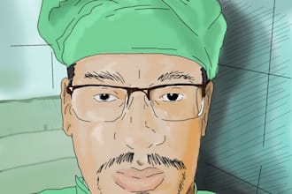 draw a black and white or colored portrait of you,