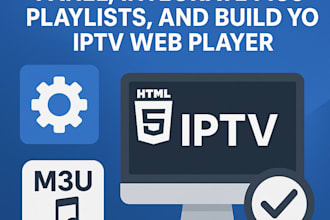 setup xtream UI panel, integrate m3u playlists and build your iptv web player