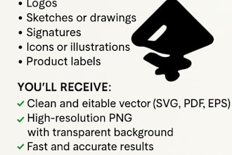 manually trace your image or logo into a clean vector svg