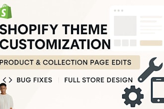 shopify editing product, collection page