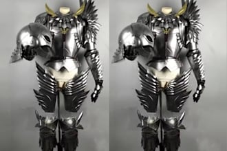 3d print your wearable cosplay full armor helmet weapon or props pepakura design