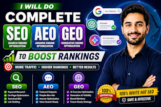 do complete on page and off page SEO, aeo, GEO