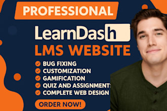 create a custom learndash lms website that engages learners