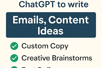 use chatgpt to write emails, captions, or content ideas for you