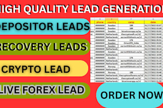 deliver high quality forex leads, crypto leads, targeted forex crypto leads