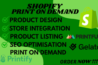 shopify print on demand store shopify print on demand  printful printify SEO