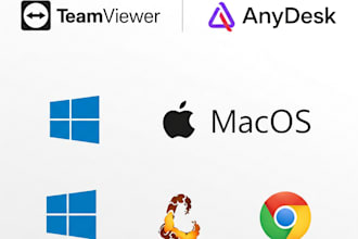 install software, remove junk files using teamviewer or any desk