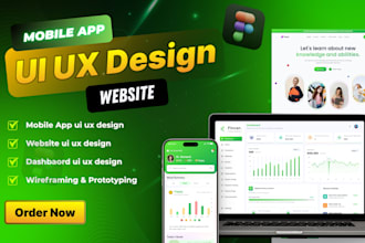 do uiux design, website ui ux, mobile app UI UX, dashboard design, figma design