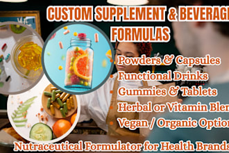create custom health drink or supplement formulas for your business