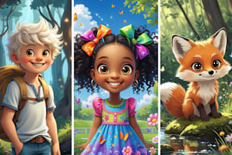 create fantastic african american children story book illustrations picture book