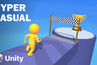 develop 2d 3d hyper casual game for ios, android and pc