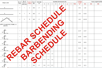 do rebar schedule bar bending schedules