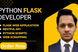 develop web applications in python flask and react