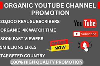 youtube video promotion, USA complete channel monetization organic UK playlist