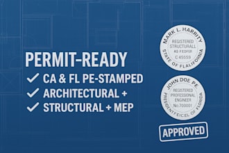 architectural structural drawing, ca stamp,city permit, pe stamp mep floor plan