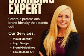 design professional visual identity and brand guideline