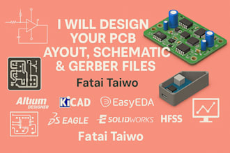 design your pcb design layout schematic gerber files in altium kicad or easyeda