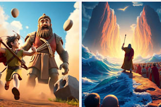 design christian children storybook bible themed children illustration kids book