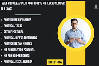 provide a valid portuguese nif tax id number in 3 days