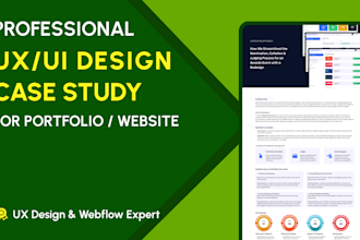 write a UI UX case study for your design project