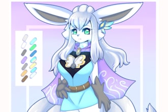 draw furry character anthro character fursona for fursuit sfw