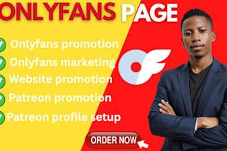 do onlyfans promotion, fanvue, patreon page, fansly and adult web promotion
