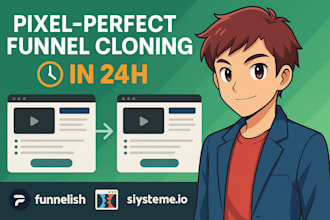 clone funnelish sales funnel or landing page in 24 hours