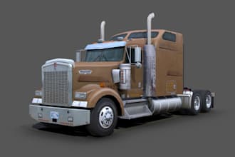 do 3d vehicle, 3d truck, 3d car model, gta car, fivem car for 3d printing